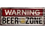 Cartello In Latta Moritz 59 X 24 Cm Warning Beer Zone Birra Bar Pub Decorazione Cartello In Metallo Retro Vintage Detti Divertenti