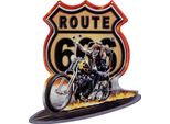 Insegna Di Latta Moritz 40 X 45 Cm Route 666 Hell Rider Moto Fiamme Decorazione Insegna In Metallo Retro Vintage Detti Divertenti