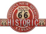 Insegna Di Latta Moritz 50 X 34 Cm Historic Route 66 Us Arizona New Mexico Kansas Deco Metal Sign Retro Vintage Retro Sayings Funny