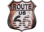 Cartello Di Latta Moritz 45 X 50 Cm Route 66 Us Road Sign Flag Deco Metal Sign Retro Vintage Retro Sayings Funny