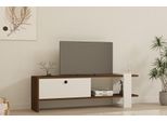 Skye Decor, Gaye- Gaye Puq, Colore Noce,,Bianco, Mobili Tv, 36,8X120X25 Cm, 100% Pannello Di Particelle Rivestito Di Melamina