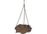 Vasca Per Uccelli Appesa Marrone Ruggine 35 Cm Decorativa Con Uccelli Design Vasca Per Uccelli Da Giardino Metallo Robusto Resistente Alle Intemperie 0,7 Kg Ornamento Da Giardino Ciotola D'acqua Per Uccelli