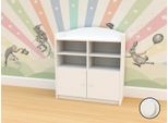 Libreria Happy Babies - Scaffale Armadio Bianco Con Ante, Libreria Per Camera Dei Bambini, Soggiorno E Camera Dei Ragazzi, Scaffale In Piedi Per Libri, Scaffale In Piedi E Scaffale A Cartella 88X96X34 (Maniglia Bianca)