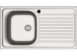 Lavello Incasso Cucina Acciaio 86X50 Cm Una Vasca E Gocciolatoio Destro MP861VDX
