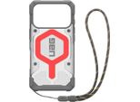 Uag Pathfinder Clear Magsafe Bundle Custodia Con Cordino Per Iphone 17 Pro - Grigio E Rosso