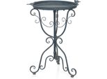 Moritz Vasca Per Uccelli Vasca Per Uccelli Blu Con Tre Piccoli Uccelli Sulla Ciotola Dell'acqua Altezza 74 Cm Vasca Per Uccelli In Piedi Abbeveratoio Decorato Giardino Antigelo