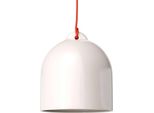Creative Cables - Lampada A Sospensione Italy Completa Di Cavo Tessile E Paralume Campana M In Vetroceramica
