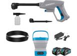 Idropulitrice Elettrica, 100 Bar Di Pressione Dell'acqua, Ugello 6 In 1, 2 Batterie