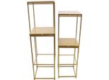 Portafiori, Design Moderno, Struttura In Ferro Resistente, Oro