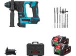 Trapano Elettrico A Percussione, Design Compatto, Motore Brushless, 2 Scatole Di Batterie 10 Pezzi