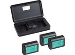 Batteria Compatibile Con Fotocamere Digitali Alpha, Ricaricabile E Caricatore Incluso, 3 Batterie E 1 Caricatore