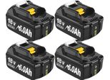 Batteria Di Ricambio, Capacità 6000Mah, Compatibile Con I Modelli Makita, 4Pack 6000Mah