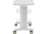 Carrello Portaoggetti, Design A 3 Livelli, Struttura Resistente, Bianco