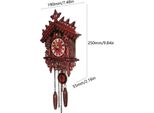 Orologio A Cucù, Design Vintage In Legno, Orologio Da Parete Decorativo, Rosso