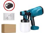 Pistola A Spruzzo Per Verniciatura, Design A Batteria, Flusso Ugello Regolabile, Con 1 Batteria, Spina Ue