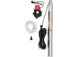 Pompa Sommergibile Per Pozzi, Potenza 750 W, Velocità 2850 Giri/Min, Prevalenza Massima 70 M, Lunghezza Cavo 20 M, Struttura In Acciaio Inox