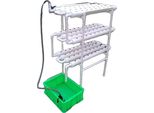 Set Per Coltivazione Idroponica, 3 Strati, 108 Postazioni Per Piante, Diametro Del Tubo 6,1 Cm, Diametro Del Foro 3 Cm, Materiale PVC-U