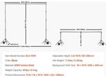 Supporto Per Fondale, Regolabile In Altezza, Struttura Robusta, Base Per Treppiede 10X10Ft