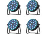 Luce Par, Illuminazione Rgbw, Controllo Dmx, Zq01330-4Pcs, Spina Ue