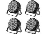 Faretto Paraluce A Led, Miscelazione Colori Rgbw, Molteplici Modalità Di Controllo, Nero, Spina Ue