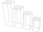 Portafiori Per Matrimonio - Set Di 4 - Tubolare D'acciaio - Capacità Di Carico 10-15 Kg Per Portafiori - Decorazione Fai Da Te - Bianco