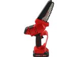 Motosega Elettrica Maneggevole - Mini Motosega A Batteria - 21V A Batteria - Lama Da 15 Cm - Senza Batteria (Solo) - 2,5 Kg - Rosso