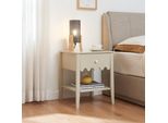 Comodino 'Luspoo' Con Cassetto 50 X 40 X 40 Cm Bianco Crema