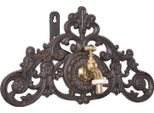 Rubinetto In Ghisa Con Portagomma - Montaggio A Parete - Design Antico - Decorazione Da Giardino - 22 X 36,5 X 25 Cm - Supporto Robusto - Rubinetto Integrato - Look Vintage