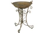 Moritz Bird Bath Bird Bath Verde Antico Con Piccolo Uccello Sulla Ciotola Dell'acqua Altezza 73Cm Bird Bath In Piedi Abbeveratoio Decorato Giardino Antigelo