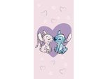 Disney Lilo E Stitch Love Telo Da Bagno Telo Da Doccia Telo Da Spiaggia Con Canna Da Pesca, Alien, 70 X 140 Cm 100% Cotone