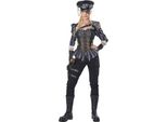 Costume Steampunk Da Donna Ufficiale Steampunk 8 Pezzi Grigio-Nero - Xs (36/38)