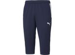Puma Teamliga Pantaloni 3/4 Da Uomo Blu Scuro Bianco Taglia L