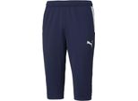 Puma Teamliga Pantaloni 3/4 Da Uomo Blu Scuro Bianco Taglia Xxxl