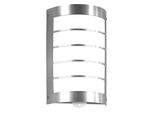 Cmd 29/1/BM Aqua Marco Applique In Acciaio Inox IP44 Vetro Opalino E27 Con Rilevatore Di Movimento