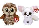 Ty - Stofftiere - Beanie Boo's - Percy Owl & Phoenix Fox