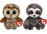 Ty - Peluche - Beanie Boo's - Gufo Percy E Bradipo Dangler