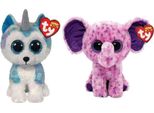 Ty - Animali Di Peluche - Beanie Boo's - Helena Husky & Eva Elefante