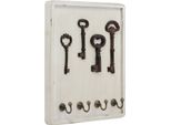 Moritz Cassetta Portachiavi 22X25Cm Chiavi Antiche 4 Ganci Bianco Portachiavi Vintage Portachiavi