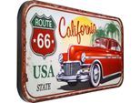 Cartello Di Latta Moritz Xxl Route66 Carlifornia Usa 100 X 46,5 Vintage Retro Nostalgia Decorazione In Metallo