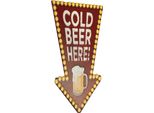 Insegna Di Latta Moritz Birra Fredda Heer! Freccia 30 X 50 Vintage Retro Nostalgia Decorazione In Metallo