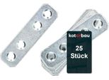 Kotarbau® Set Di 25 Piastre Forate 60 X 16 Mm Argento Zincato Connettore Piatto Connettore In Legno Interno Esterno Piastra Forata Connettore In Acciaio Piastra Forata Barra Piatta