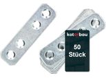 Kotarbau® Set Di 50 Piastre Forate 60 X 16 Mm Argento Zincato Connettore Piatto Connettore Per Legno Piastra Forata Per Interni - Esterni Connettore In Acciaio Piastra Forata Barra Piatta