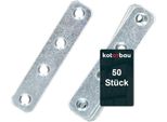 Kotarbau® Set Di 50 Piastre Forate 80 X 16 Mm Argento Zincato Connettore Piatto Connettore Per Legno Piastra Forata Per Interni Ed Esterni Connettore In Acciaio Piastra Forata Barra Piatta