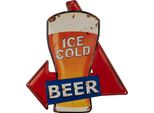 Insegna Di Latta Moritz 45 X 50 Cm Birra Di Frumento Ghiacciata Freccia Bar Vetro Decorazione Metallo Segno Retro Vintage Detti Divertenti