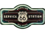 Insegna In Metallo Moritz 58 X 32 Cm Route 66 Petrol Station Gas Neon Look Bar Usa Us Decoration Metal Sign Retro Vintage Retro Sayings Funny