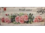 Cartello Di Latta Moritz 59 X 24 Cm Welcome Home Roses Welcome Home Decorazione In Metallo Cartello Retro Vintage Detti Divertenti