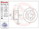 Brembo 08.7725.10 - Disco Freno Oe 9024230112 Per Classe G (W461), Classe G (W463), Sprinter (W901, W902), Sprinter (W903), Sprinter (W904)