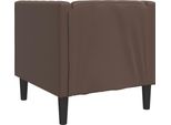Syfax™ Poltrona Chesterfield Marrone In Pelle Finta