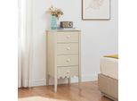 Cassettiera 'Luspoo' Con 4 Cassetti 82 X 40 X 40 Cm Bianco Panna