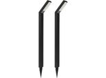 V-TAC Solar Spike Light - IP65 Impermeabile - Nero - 80 Lumen - 3IN1 - Confezione Da 2 Pezzi